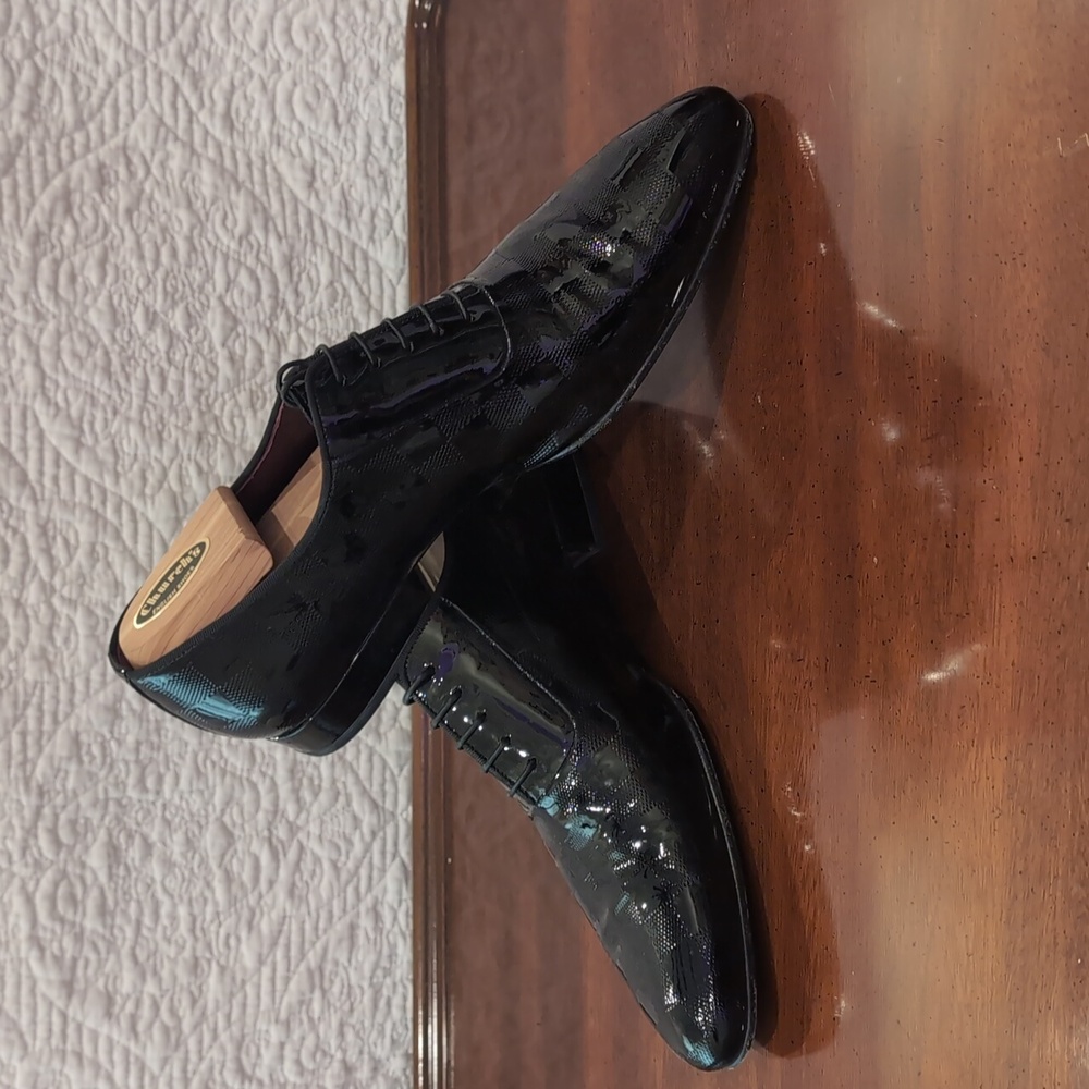 Prada Patent Leather Oxford Shoes Black - Size US 9